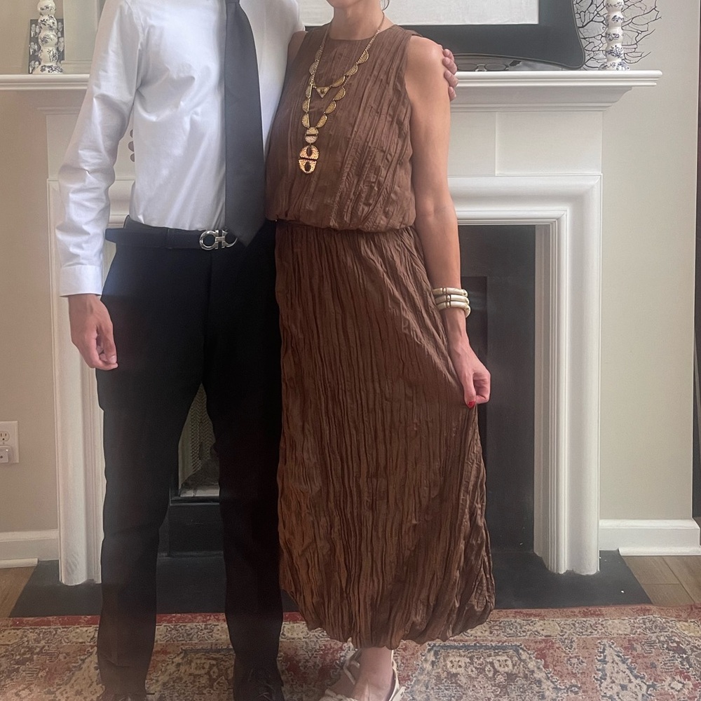 Zara Textured Brown 2 piece set Dress